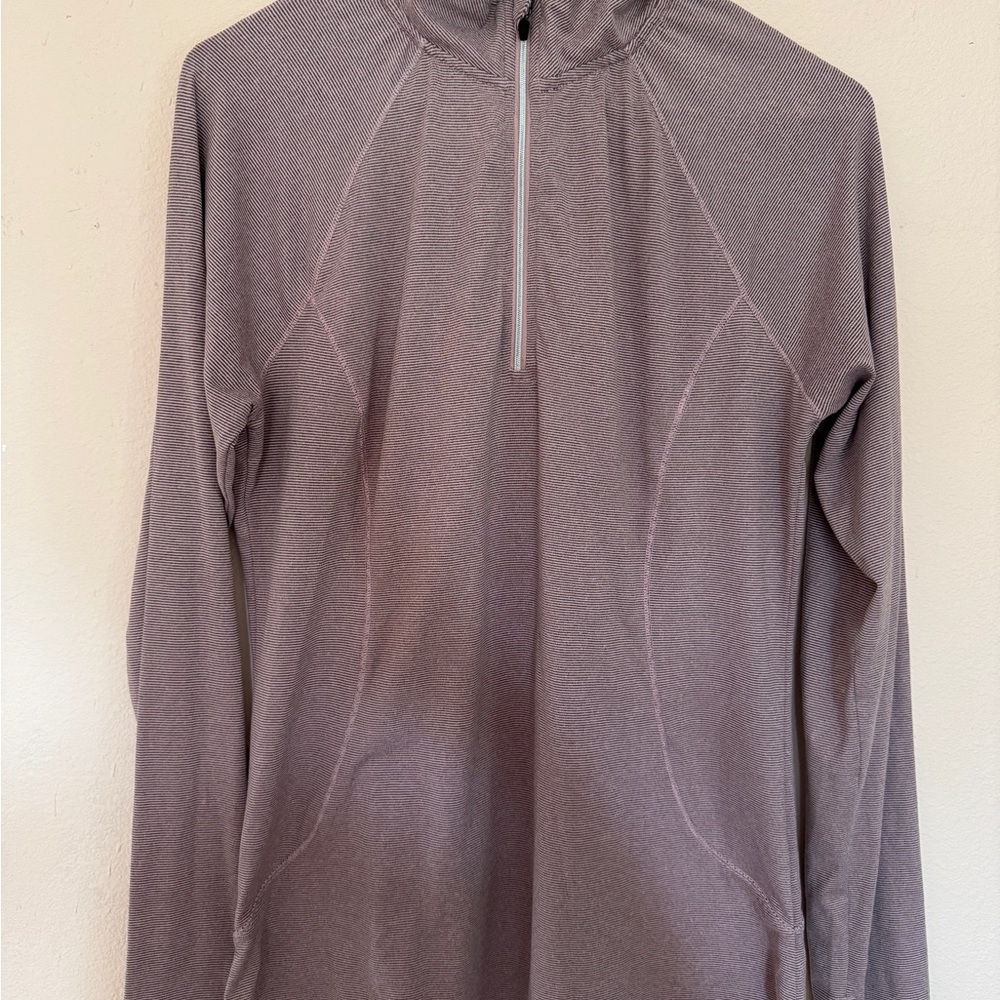 Gray Lightweight Quarter-Zip Shirt Jacket